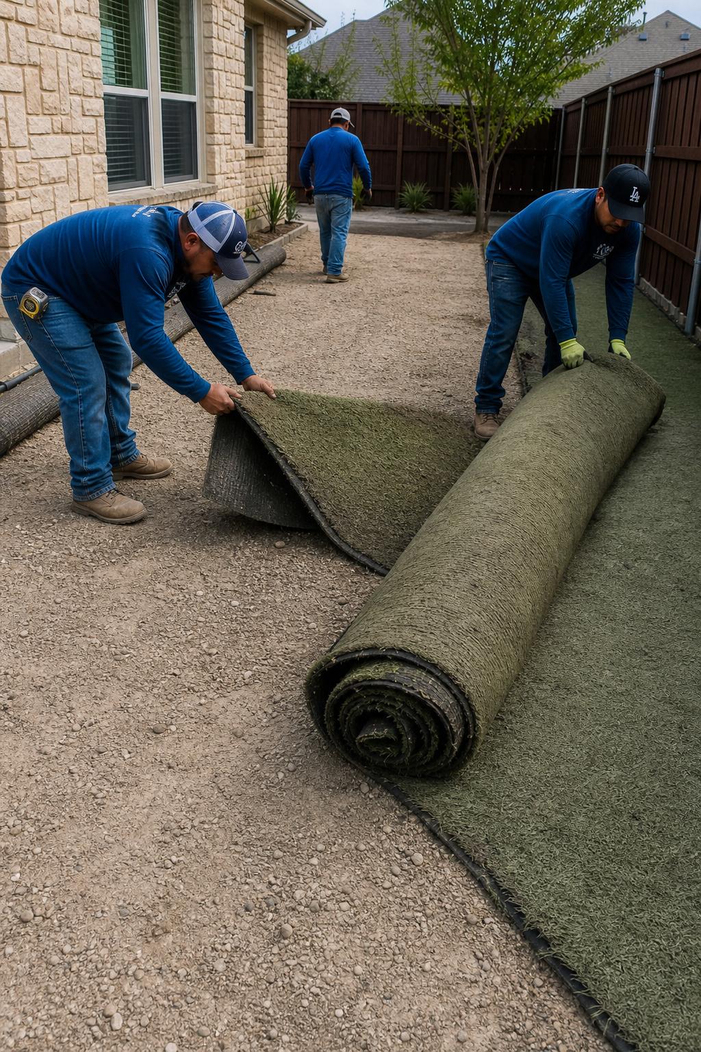 Turf Removal install in Plano, TX